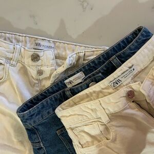 Zara Denim Skirt and Cream Jean Set!